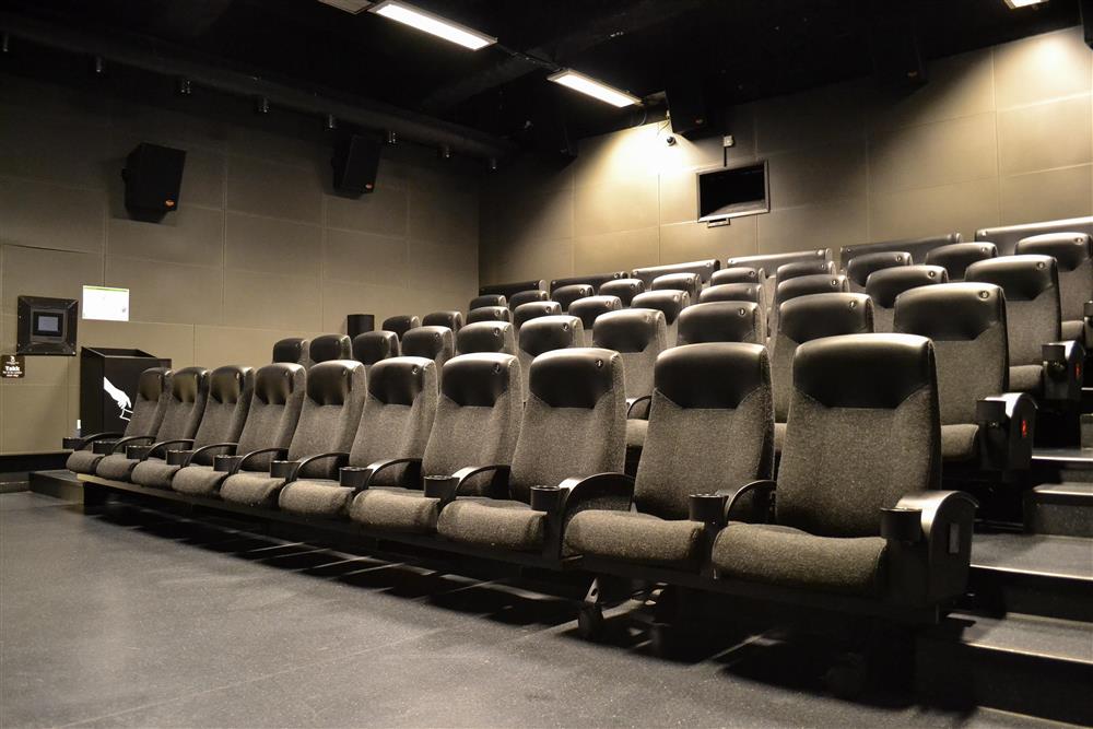 Liten kinosal svarte seter - Klikk for stort bilde